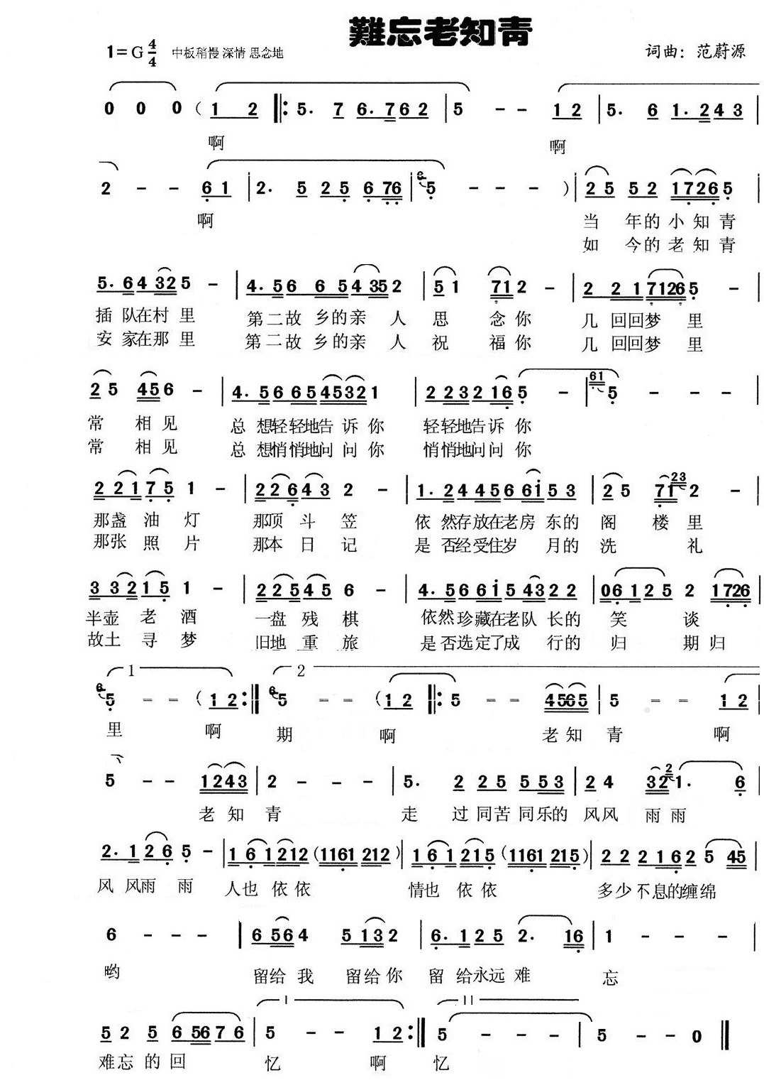 难忘同学情简谱_难忘同学情(2)
