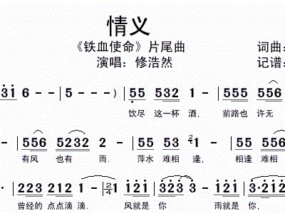 古筝歌曲铁血丹心曲谱_铁血丹心古筝曲谱(4)