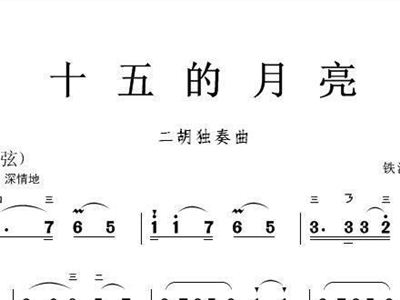 二胡十五的月亮独奏曲谱_十五的月亮二胡简谱