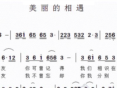 最美的相遇简谱_最美的相遇(2)