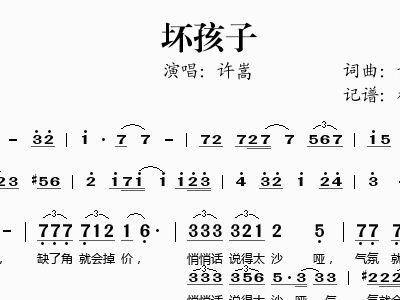 许嵩歌曲简谱_许嵩歌曲认错简谱(3)