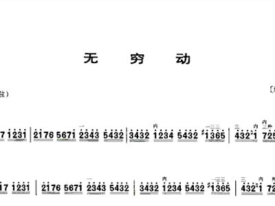 简谱无穷动_中阮练习曲无穷动简谱