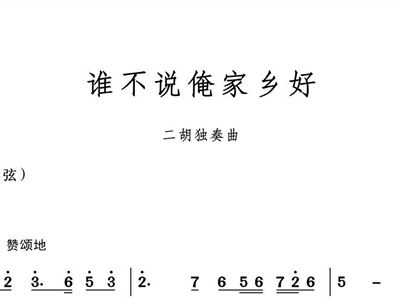 谁不说简谱_谁不说俺家乡好简谱(3)