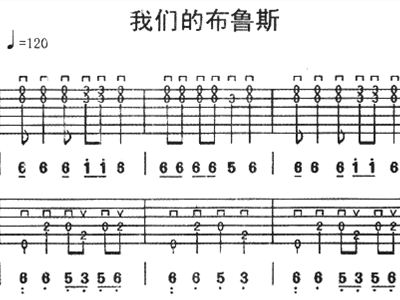 布鲁斯吉他曲谱_吉他布鲁斯音阶