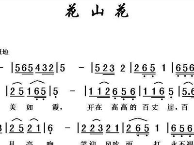 曲谱山花_山花烂漫图片(3)