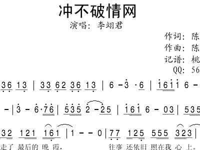 林翠萍情网简谱_林翠萍情网曲谱(2)