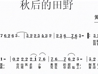 歌曲田野简谱_在希望的田野上简谱(3)