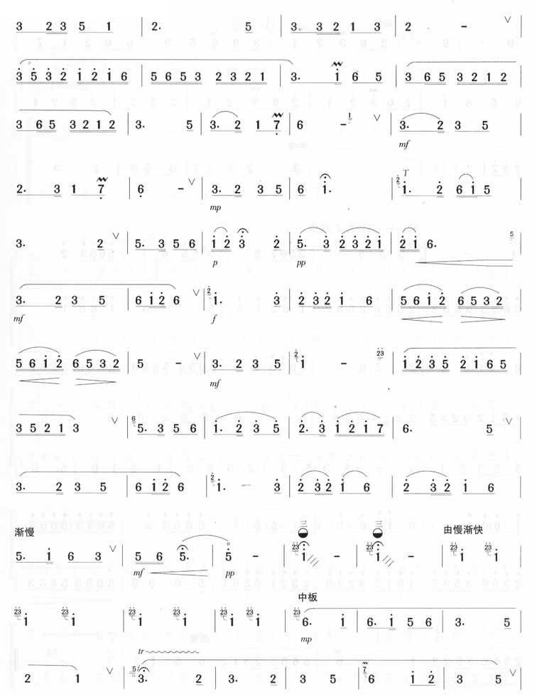 小放牛笛子独奏简谱_小放牛 笛子独奏曲 2简谱