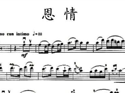 恩情 版本2 歌谱 五线谱