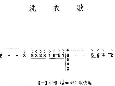 《洗衣歌》简谱_洗衣歌简谱(3)