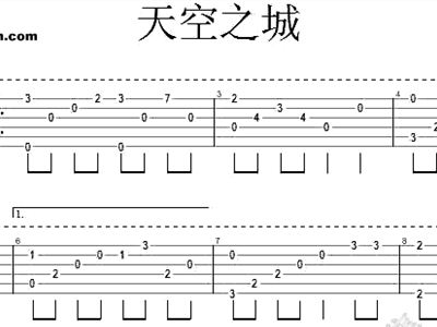 天空之城吉他谱 天空之城吉他谱g调