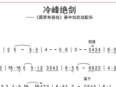 布袋戏的简谱_霹雳布袋戏简谱(3)