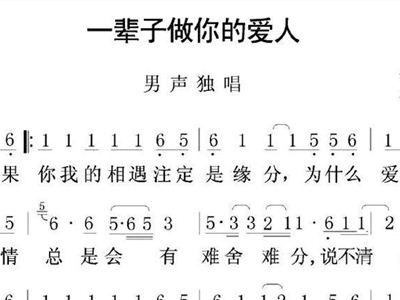做你的爱人曲谱_做你的爱人图片