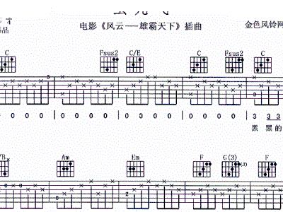 雄霸天下插曲谱_风云雄霸天下插曲
