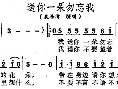勿忘我简谱(2)