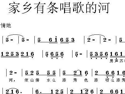 故乡的河歌曲的曲谱_故乡的原风景陶笛曲谱