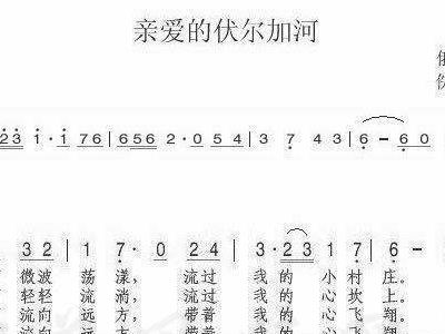 伏尔加简谱_伏尔加船夫曲简谱(3)