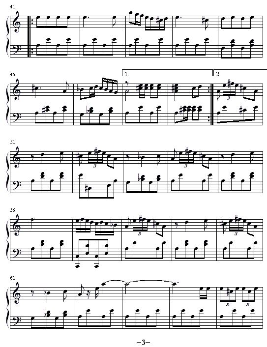 西班牙舞曲谱_钢琴简单曲谱(3)