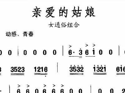 亲爱的姑娘简谱_我爱你亲爱的姑娘简谱(2)