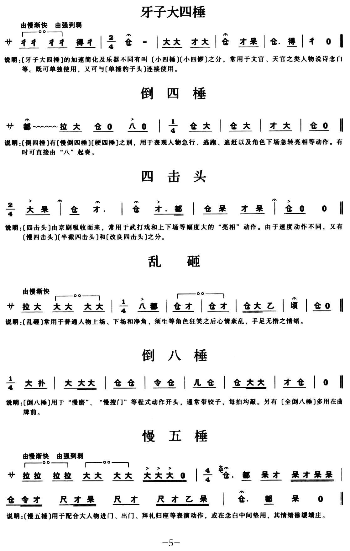 秦腔 锣 鼓谱,秦腔谱 简谱