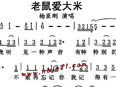 老鼠爱大米简谱_老鼠爱大米简谱歌谱(2)