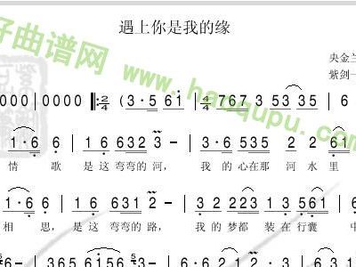 遇到你是我的缘简谱_遇上你是我的缘简谱(3)