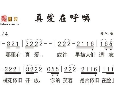 为爱呼唤简谱_田野的呼唤简谱(2)