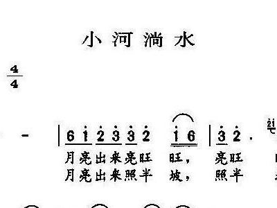 小河淌水歌谱简谱_小河淌水简谱(3)