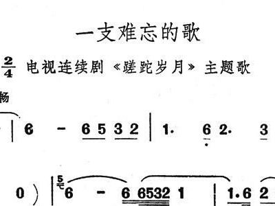 简谱一支难忘的歌_海底一支榴莲简谱(2)