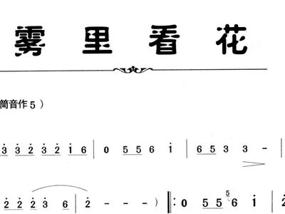 笛子谱,箫谱
