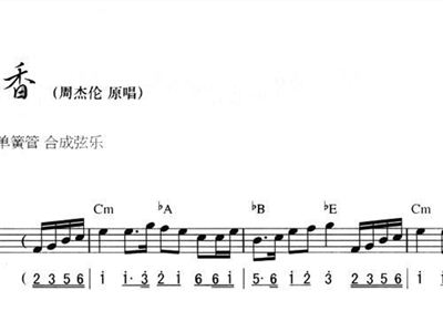 七里香电子琴简谱歌谱分享展示