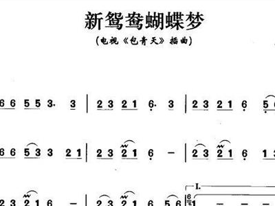 新鸳鸯蝴蝶梦笛子曲谱_新鸳鸯蝴蝶梦曲谱(4)
