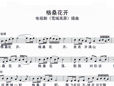 格桑花简谱曲谱_我是你的格桑花简谱(3)