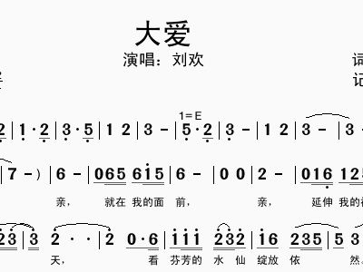 春节晚会唱的最亲的人歌曲谱(3)