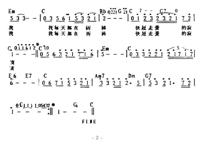 带和弦简谱_电子琴c调带和弦简谱(2)