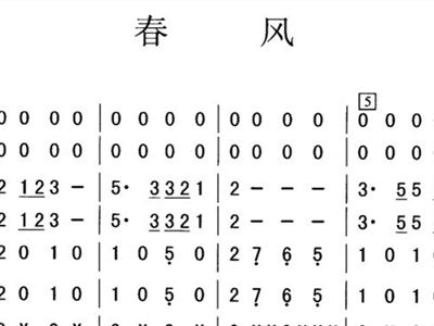 埙望春风简谱_望春风简谱(3)