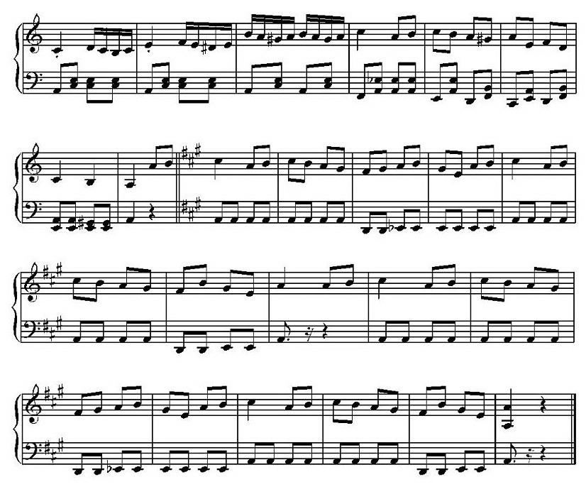 土耳其进行曲人教版曲谱的器乐是什么(5)
