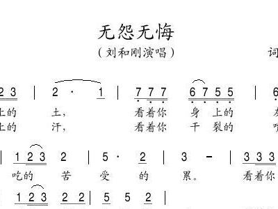 无怨无悔简谱_无怨无悔活一回简谱