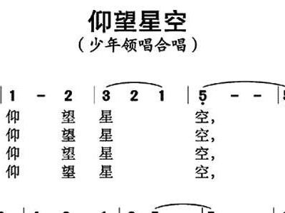 仰望星空简谱_仰望星空简谱张杰(3)
