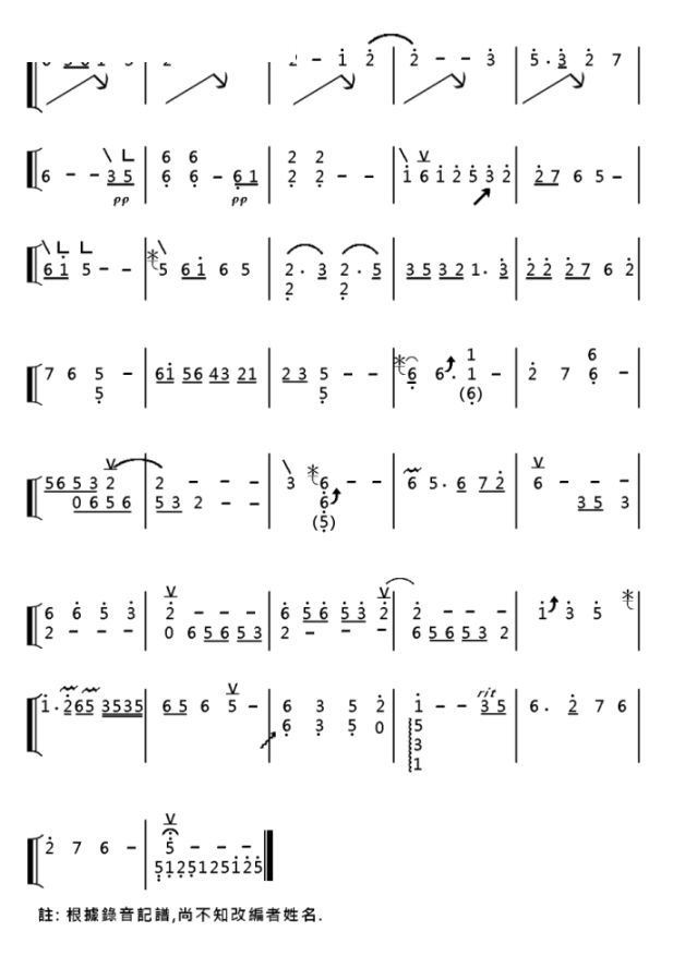 梁祝+筝曲独奏版+古筝谱