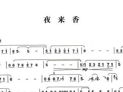 夜来香歌谱简谱_夜来香简谱(2)