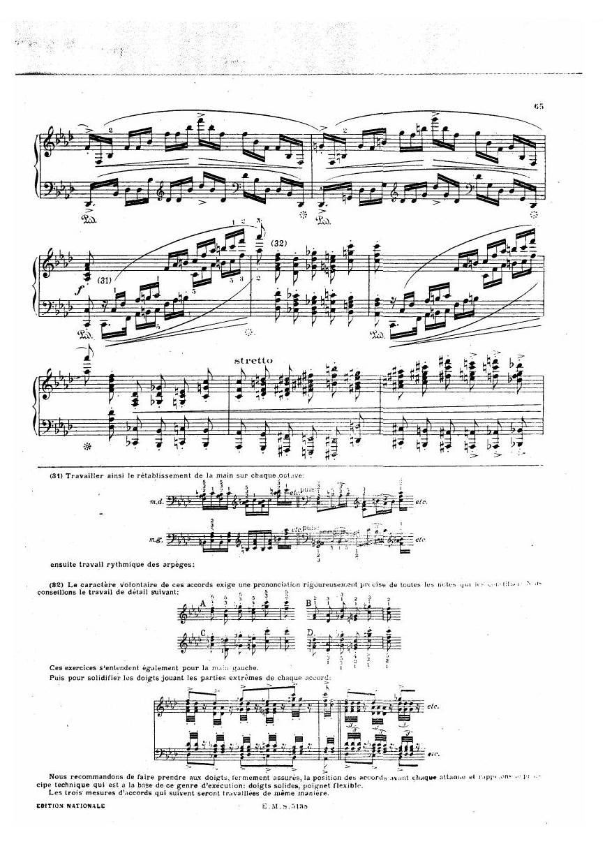 Chopin Cortot 4 Ballades 二 钢琴谱 简谱