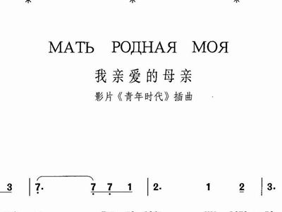 亲爱的妈妈曲谱教学_亲爱的妈妈(4)