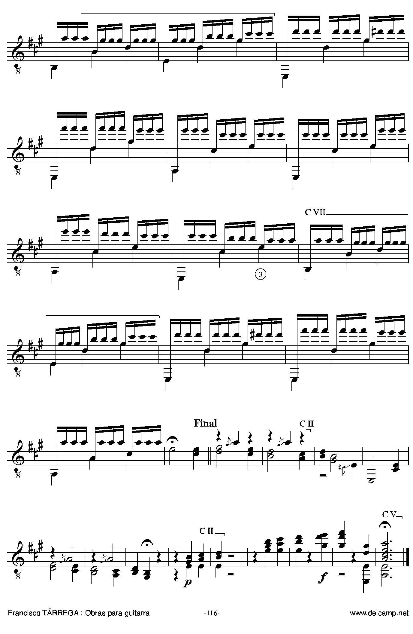 塔雷加阿德丽塔古典吉他曲谱_扬尼斯·阿德托昆博