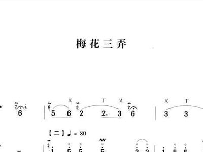 梅花三弄简谱箫_张维良梅花三弄箫简谱(2)