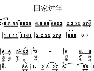回家过年简谱_回家过年图片
