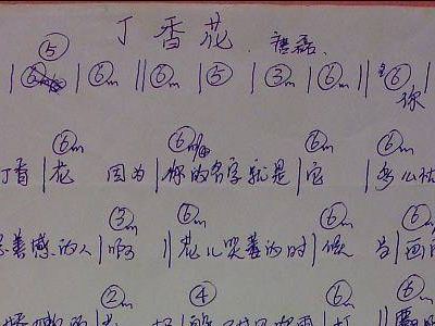 吉他丁香花曲谱_丁香花曲谱(3)