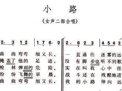 小路歌曲谱子_儿童歌曲谱子大全图片(5)