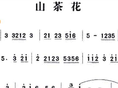 山茶花简谱_山茶花简谱歌谱(4)