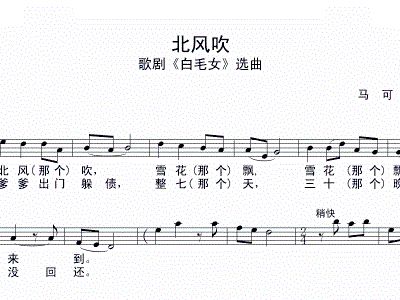 北风吹钢琴曲